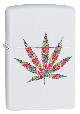 29730 - Floral Weed Design Lighter 3/4 View