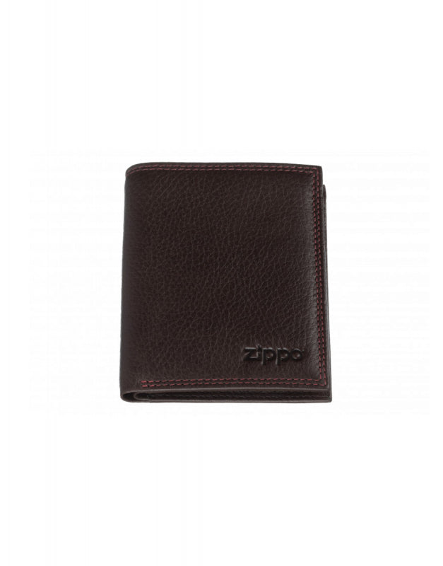 PORTOFEL ZIPPO PIELE TRI-FOLD Maro