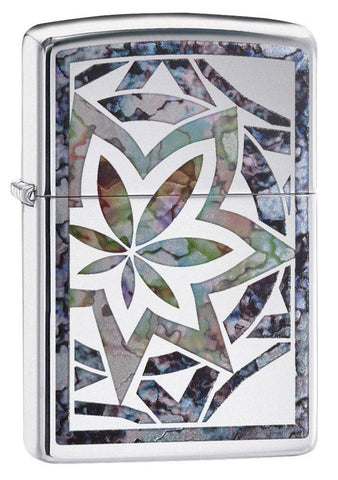 Front view of the Leaf Fusion Design Lighter shot at a 3/4 angle