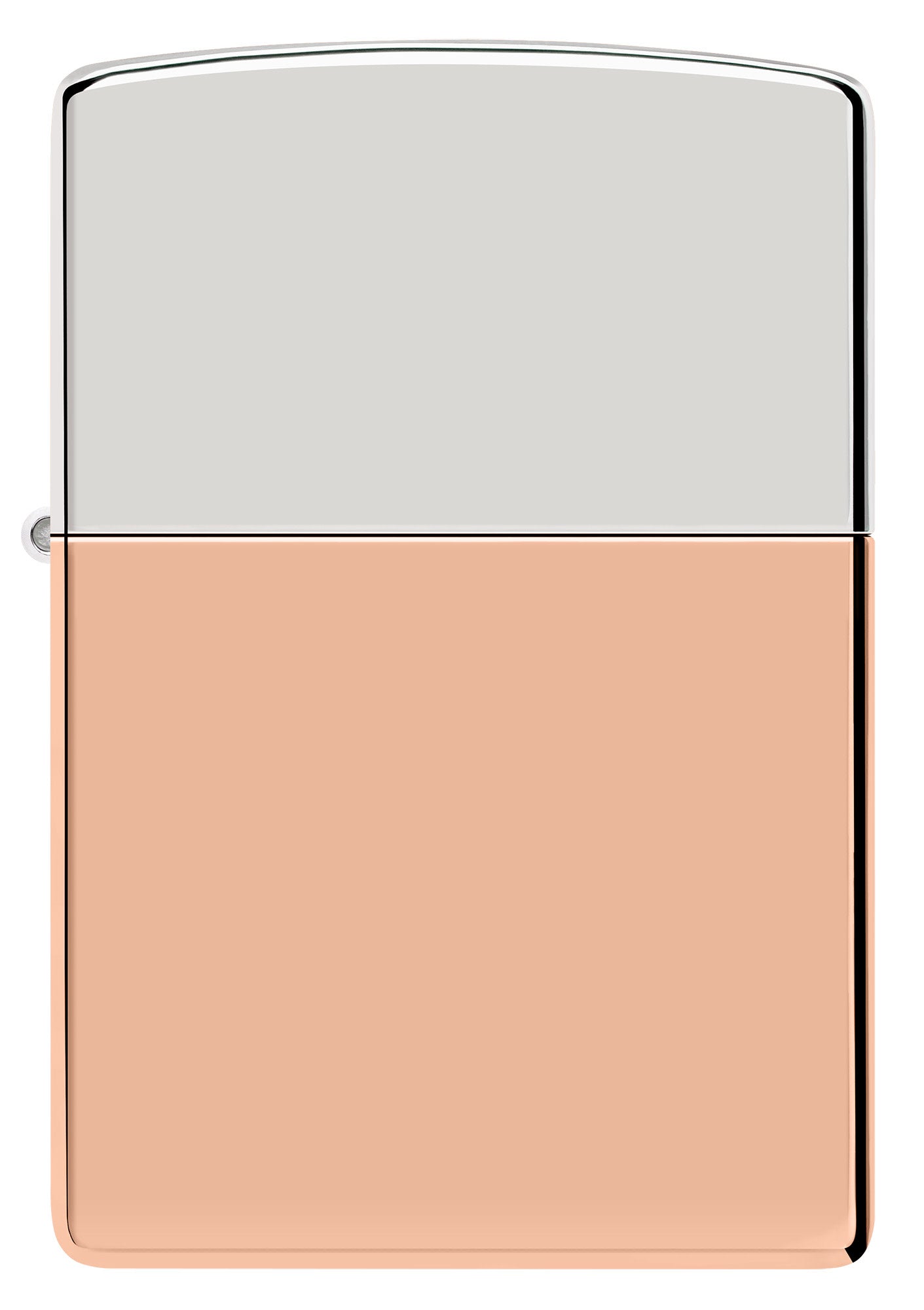 Front shot of Zippo Bimetal (Copper Bottom) Windproof Lighter.