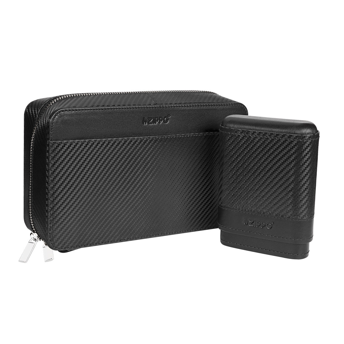 TRAVEL HUMIDOR SET_CARBON _NEGRU