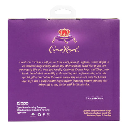SET CADOU_BRICHETA  ZIPPO 237 CROWN ROYAL WHISKEY + SACULET
