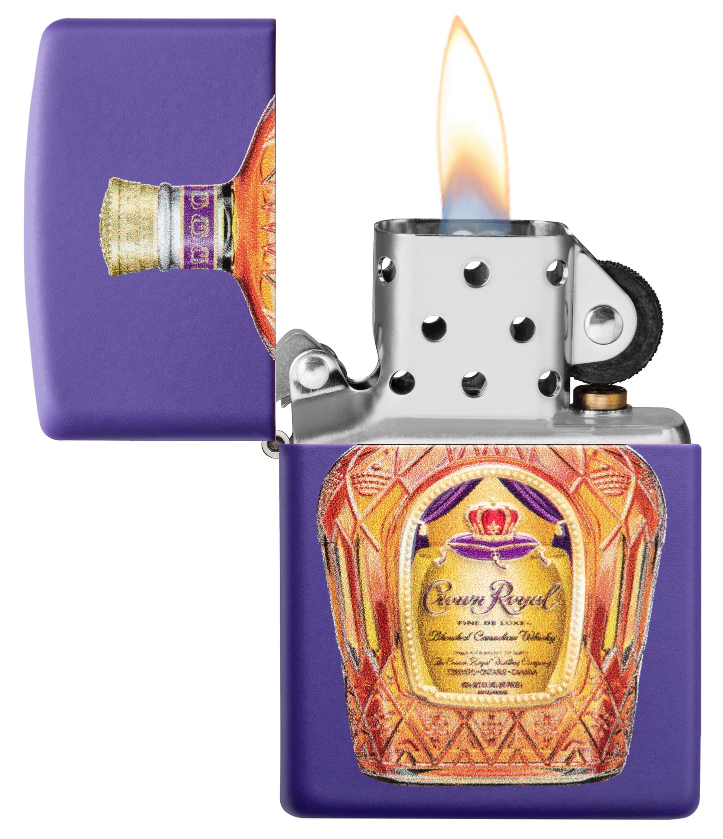 SET CADOU_BRICHETA  ZIPPO 237 CROWN ROYAL WHISKEY + SACULET