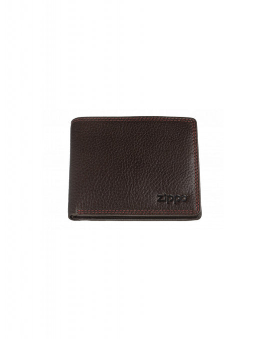 PORTOFEL ZIPPO PIELE BI-FOLD Maro