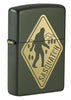 Front shot of Sasquatch Crossing Windproof Lighter standing at a 3/4 angle
