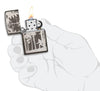 Squatchin' In The Woods 360° Design Windproof Lighter lit in hand