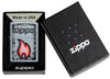 Zippo Flame Design Street Chrome™ Windproof Lighter in its packaging