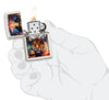 Tiger Design Mercury Glass Windproof Lighter lit in hand