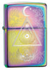 Front view of Eye of Providence Design Windproof Lighter standing at a 3/4 angle