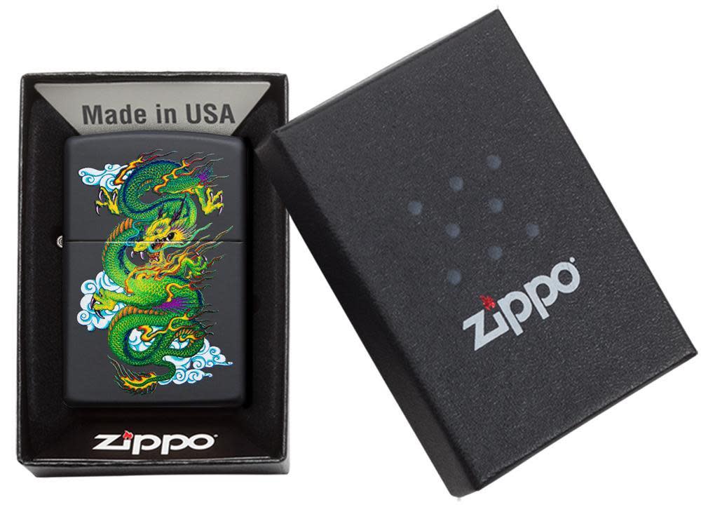 Black Matte Dragon Lighter in its packaging