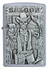 Front of Saloon Skull Emblem Street Chrome™ Windproof Lighter