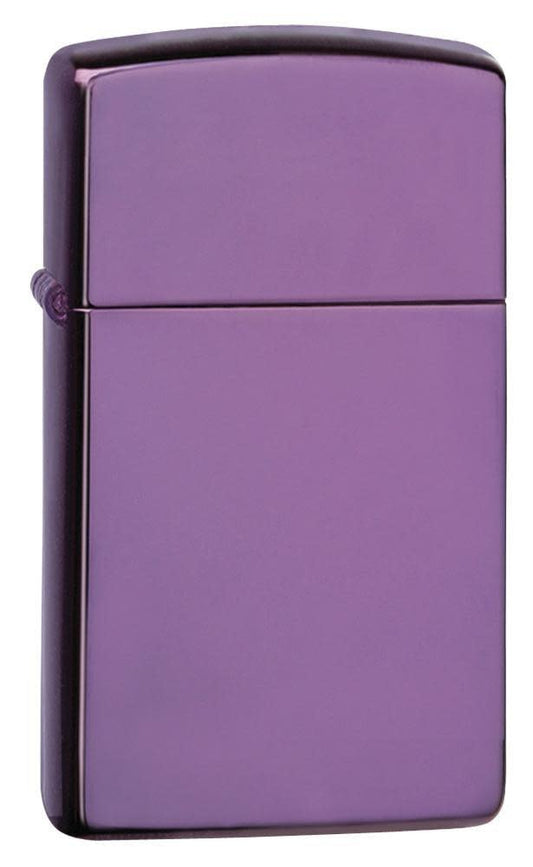 Front view of the Abyss Slim Windproof Zippo Lighter shot at a 3/4 angle