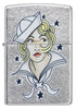 Front shot of Sailor Girl Tattoo Design Street Chrome™ Windproof Lighter.