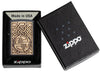Norse Emblem Design Black Matte Windproof Lighter in its packaging
